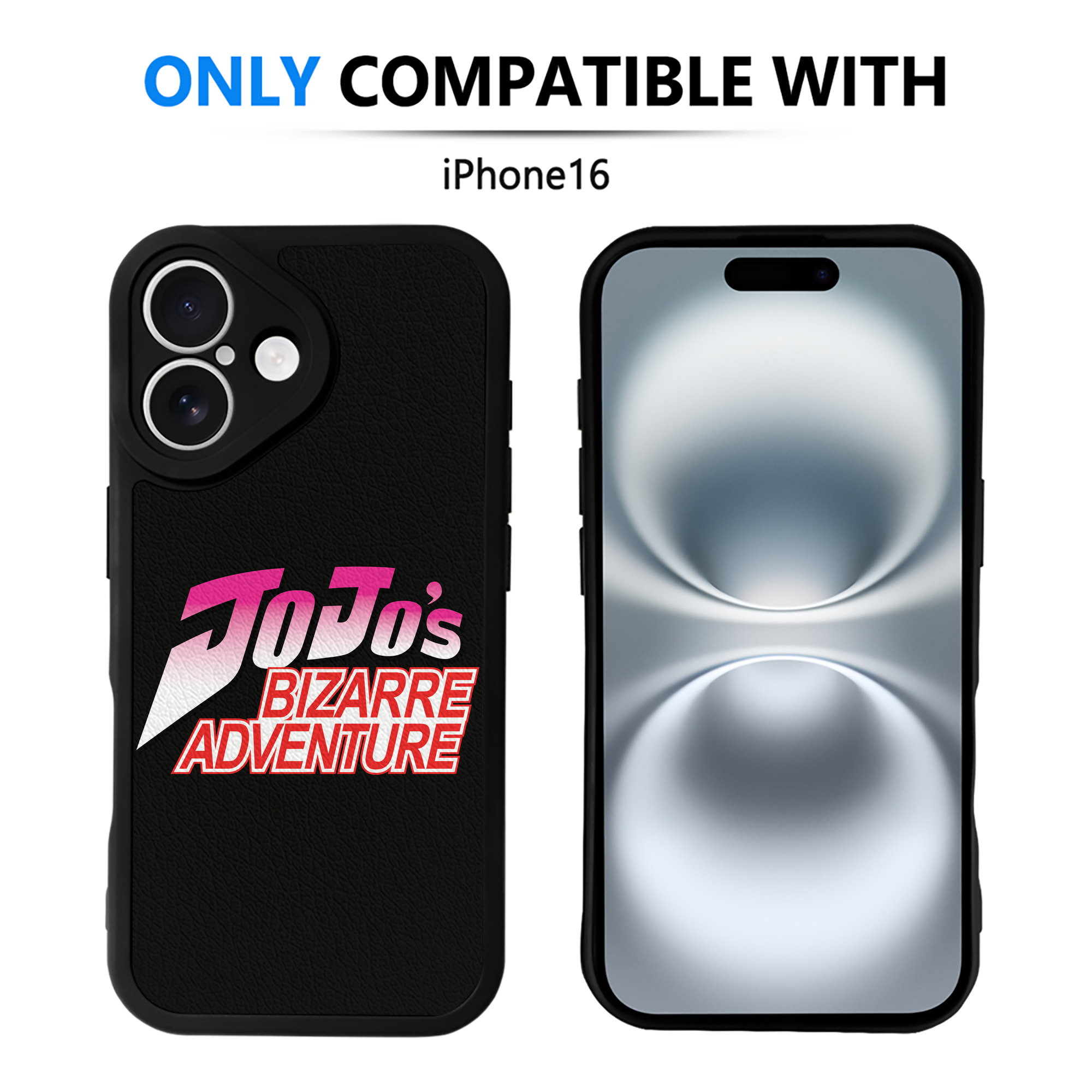 （画像用） ジョジョの奇妙な冒険 JoJo's Bizarre Adventure 【iPhone 16シリーズ対応】シリコンスマホケース（レザー調） 材質：シリコン